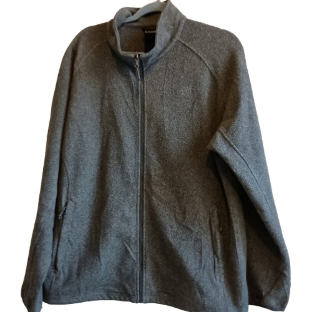 The North Face Fleece Jacket Full Zip Gray Mens XL Lightweight Warm Outerwear